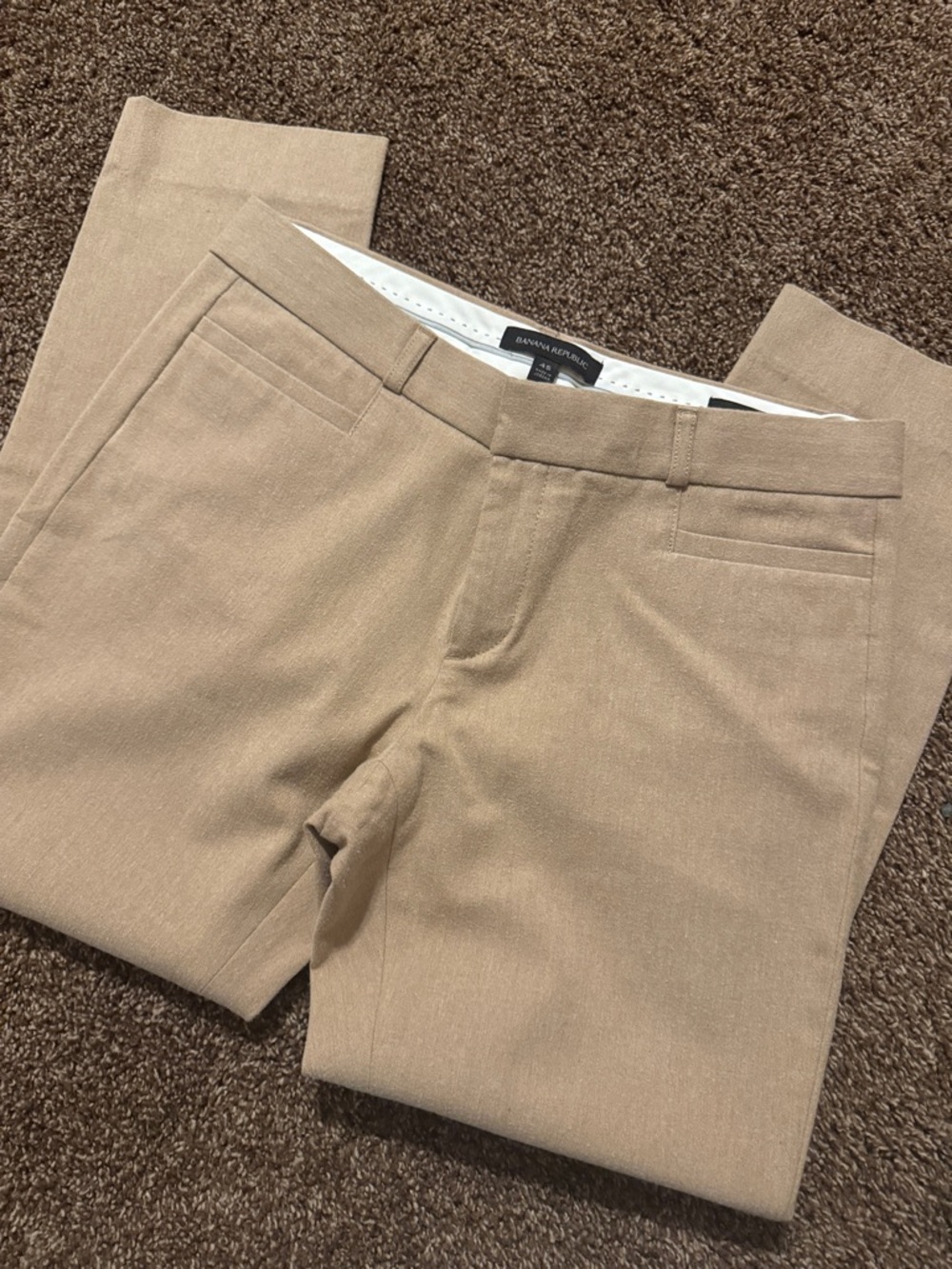 Banana Republic Tan Sloan Slim Dress Pants
